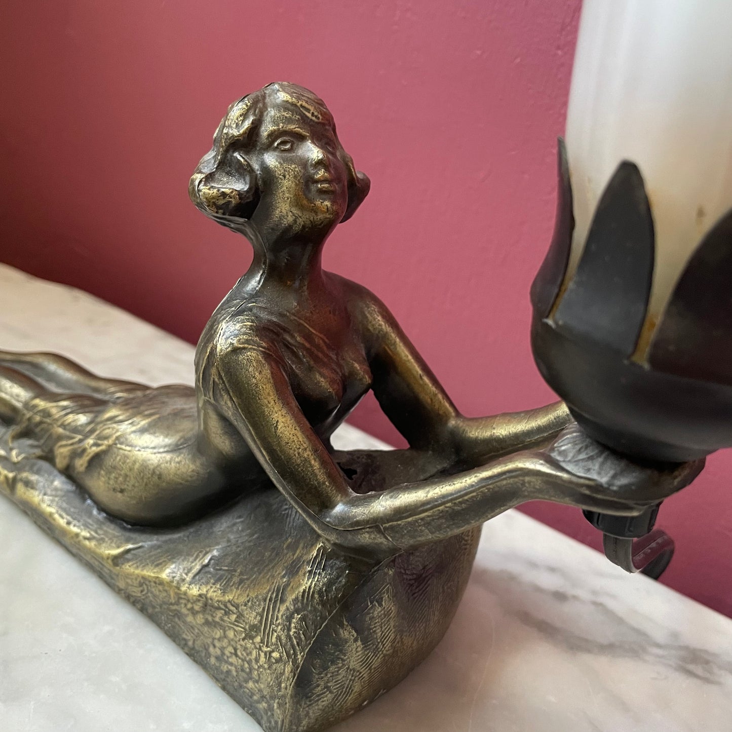 Art Deco Figural Lamp from Chandler