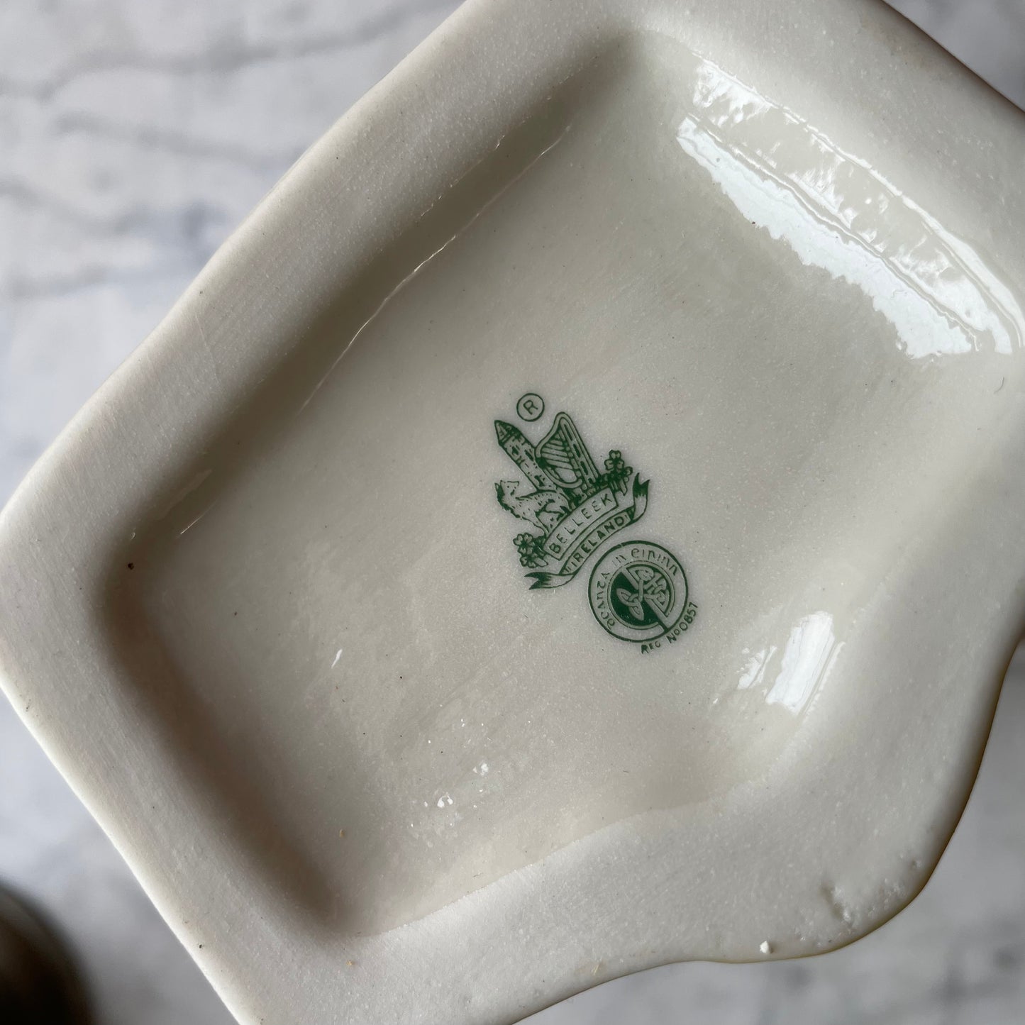 Belleek Porcelain Owl Vase