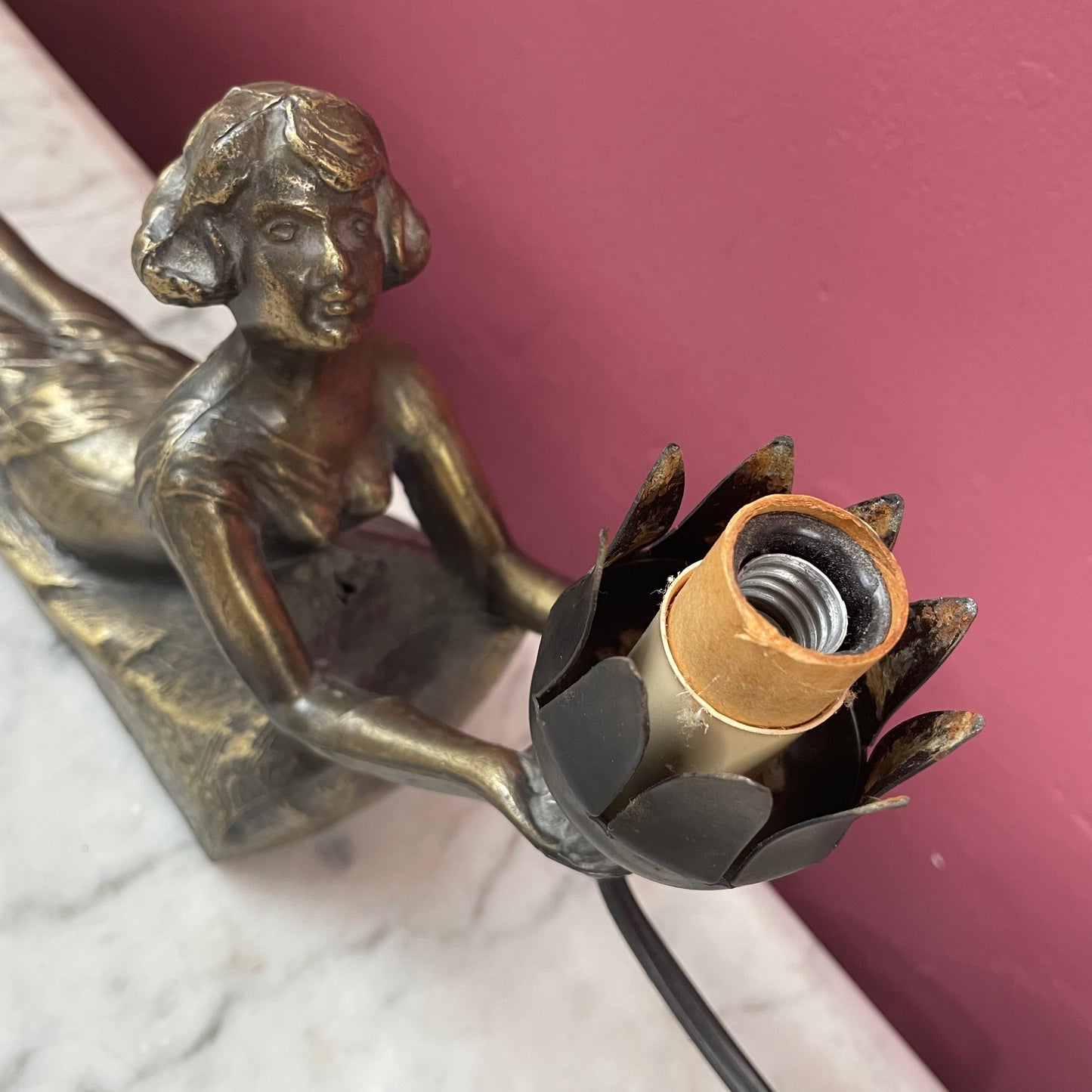 Art Deco Figural Lamp from Chandler