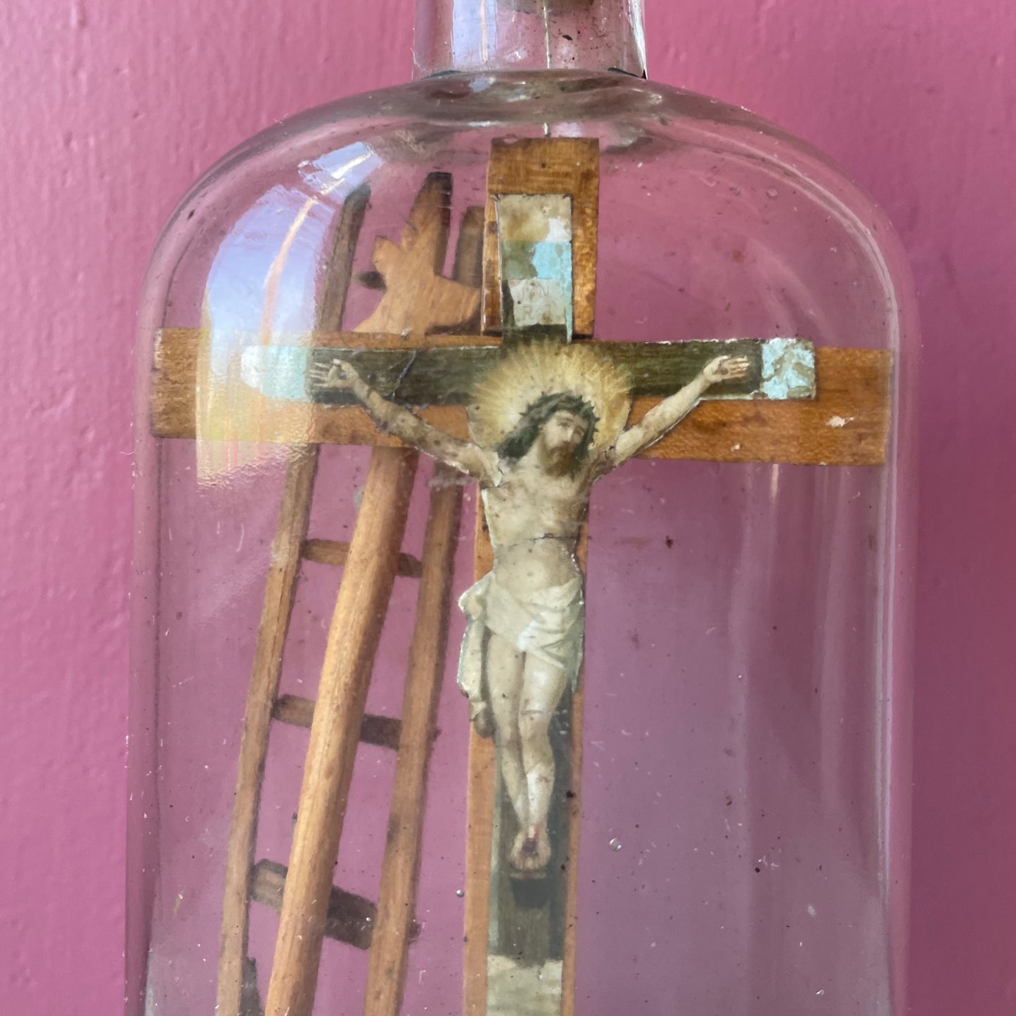 Antique Arma Christi Bottle Whimsy