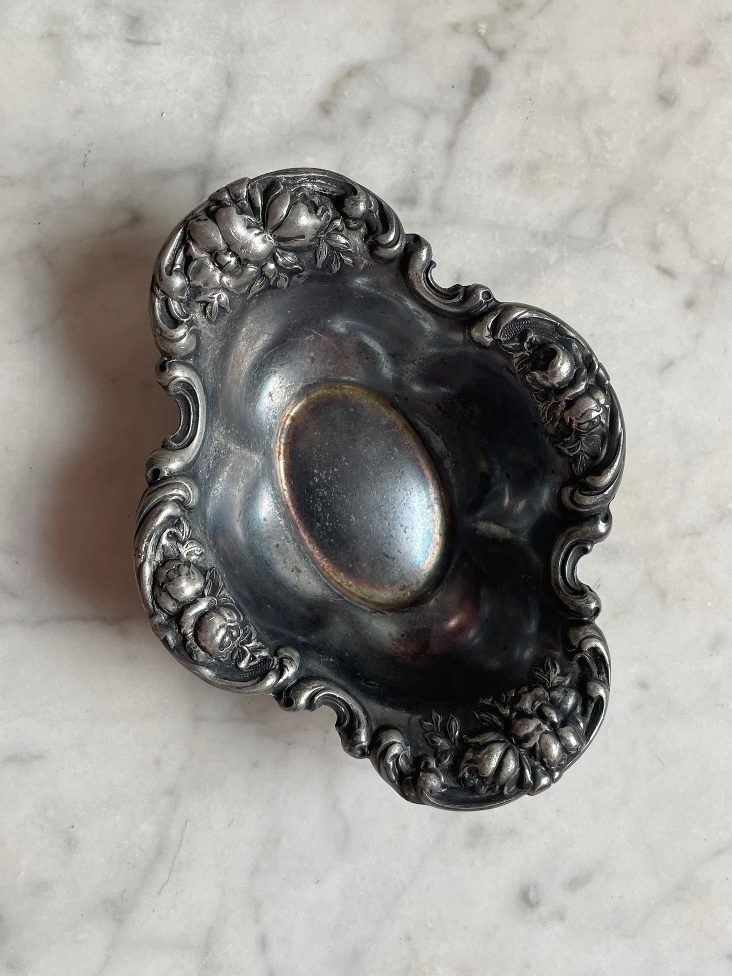 Antique Silverplated Ashtray