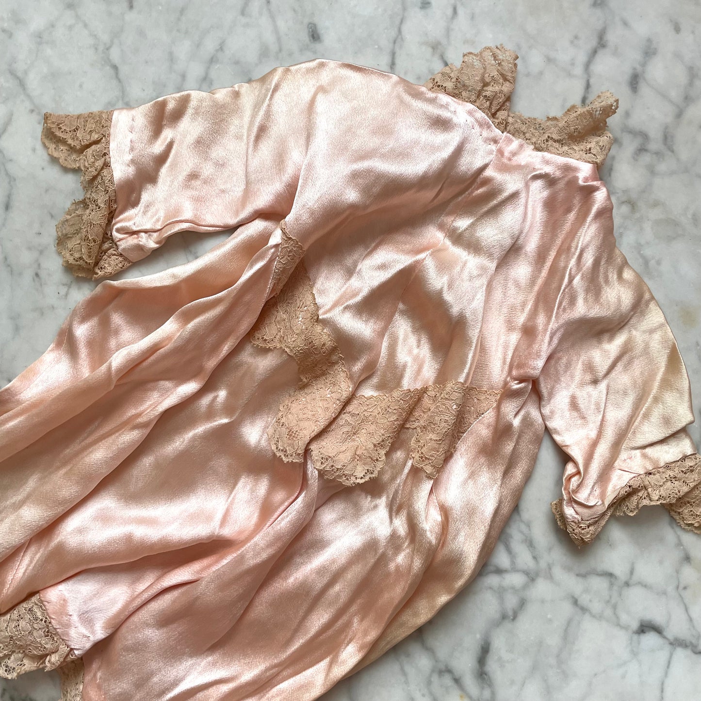 Antique Silk Satin Doll Robe