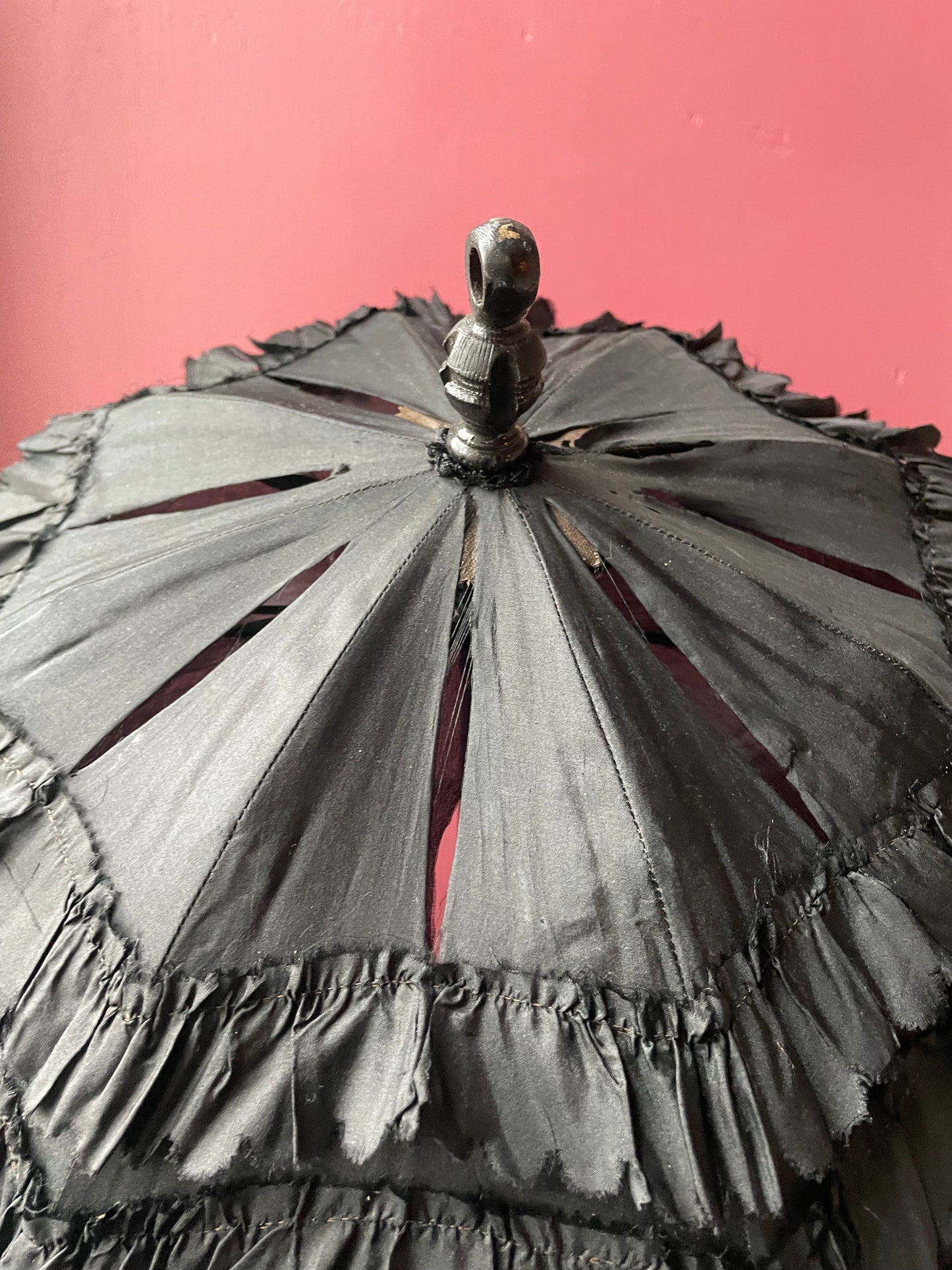 Victorian Black Silk Child’s Parasol