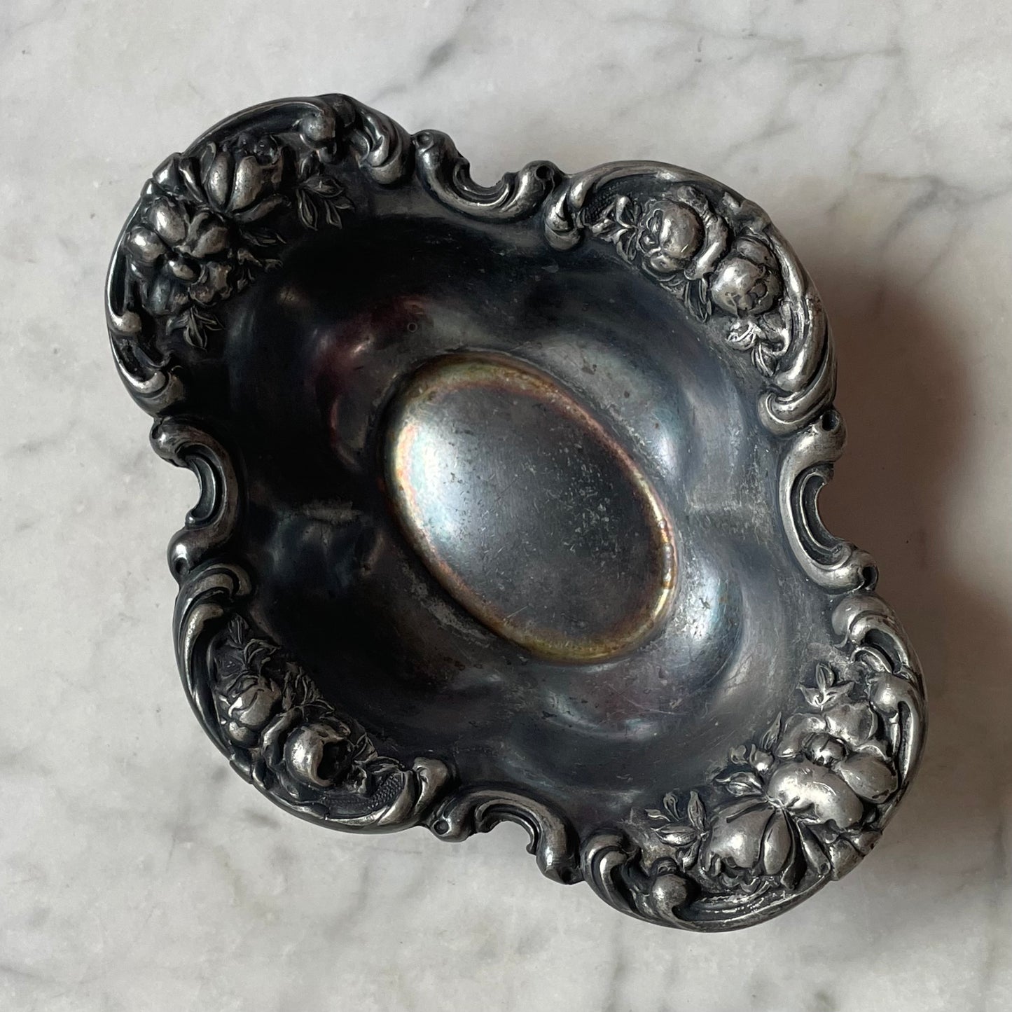 Antique Silverplated Ashtray