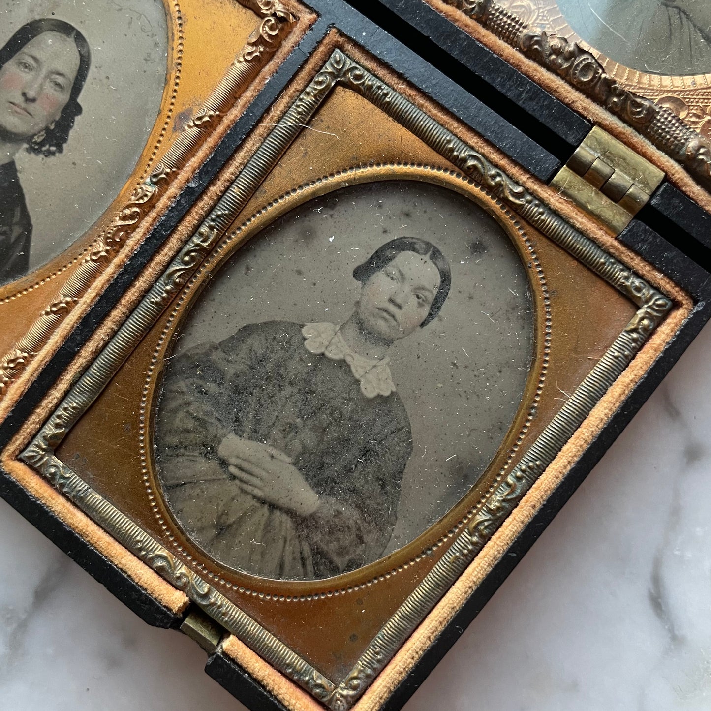 Four Ambrotype Photos in Thermoplastic Case