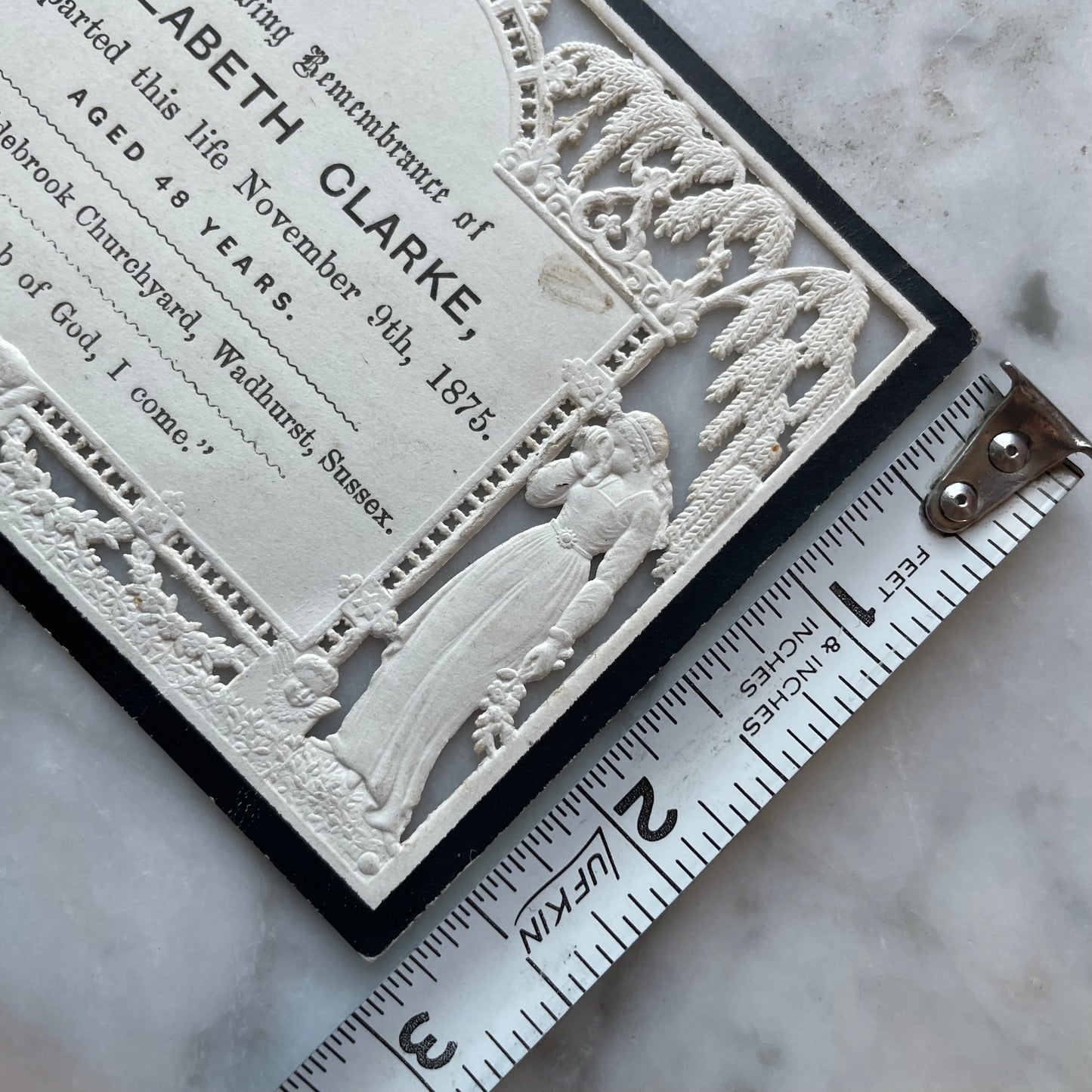 Victorian Die Cut & Embossed Memorial