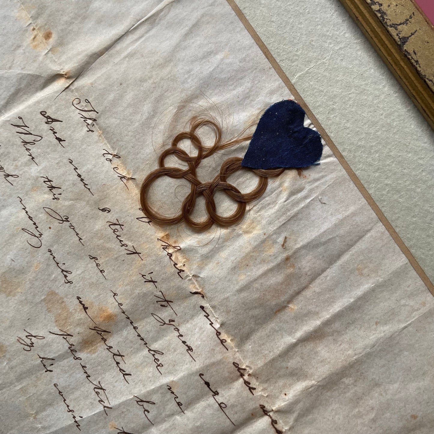 Victorian Friendship Keepsake with Hair & Paper Doll