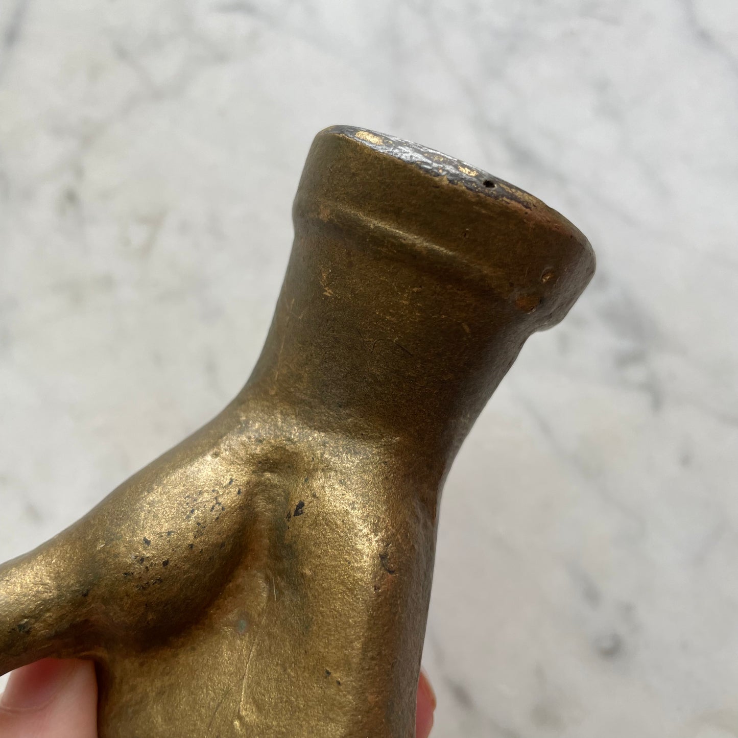 Antique Cast Iron Hand Paperweight