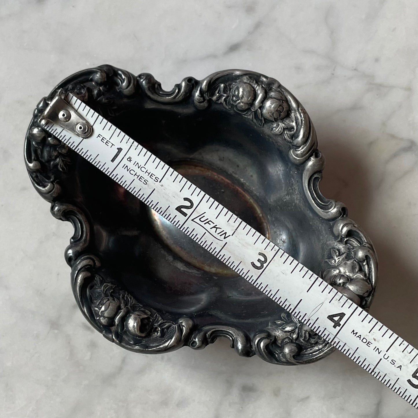Antique Silverplated Ashtray