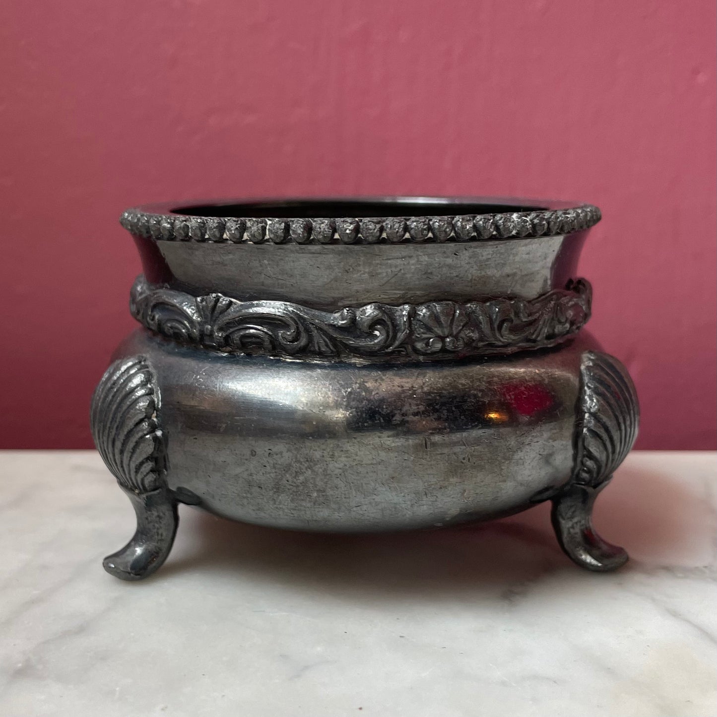 Antique Cauldron Shaped Salt Cellar