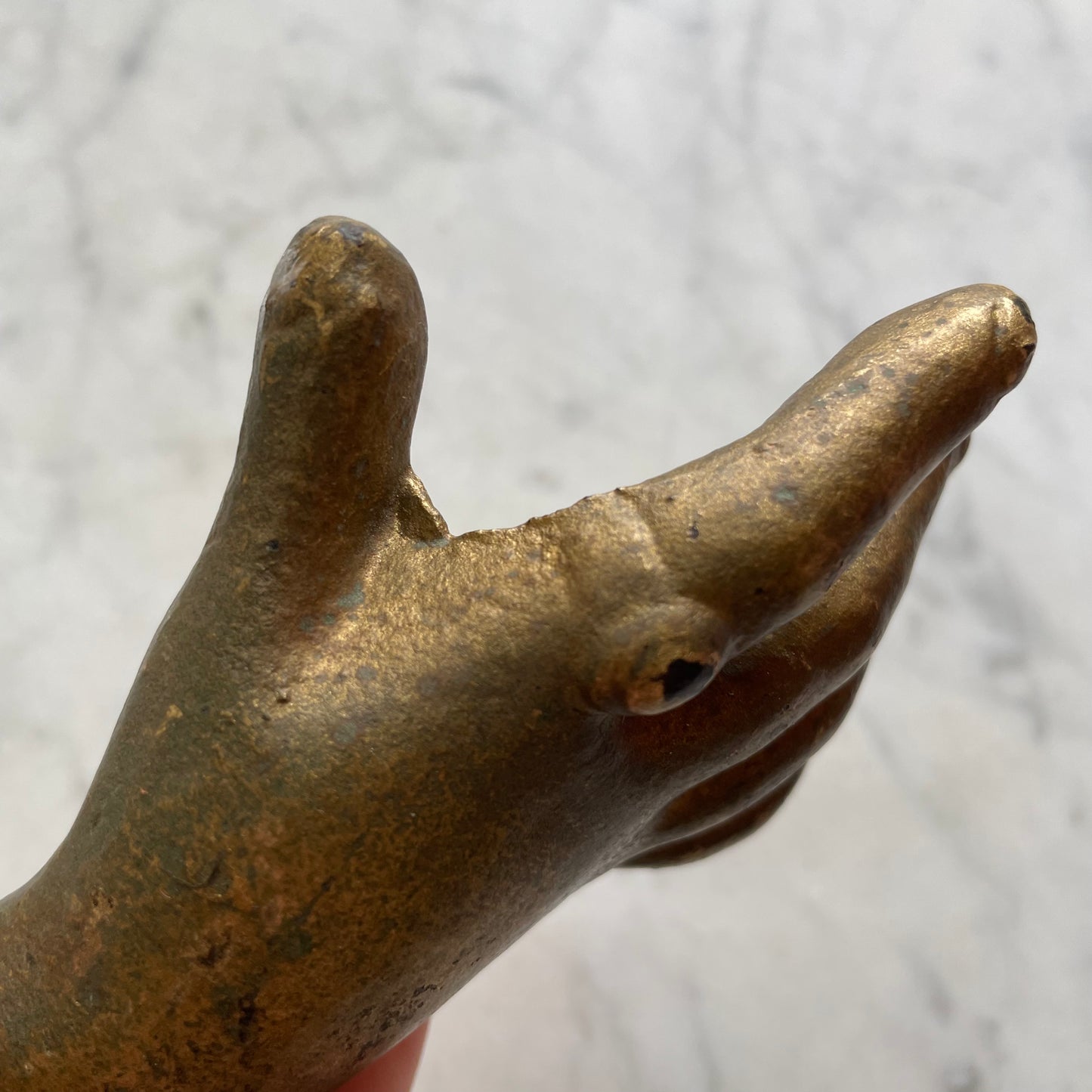 Antique Cast Iron Hand Paperweight
