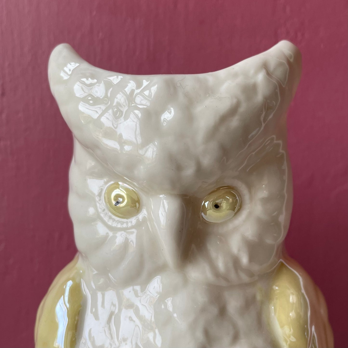 Belleek Porcelain Owl Vase