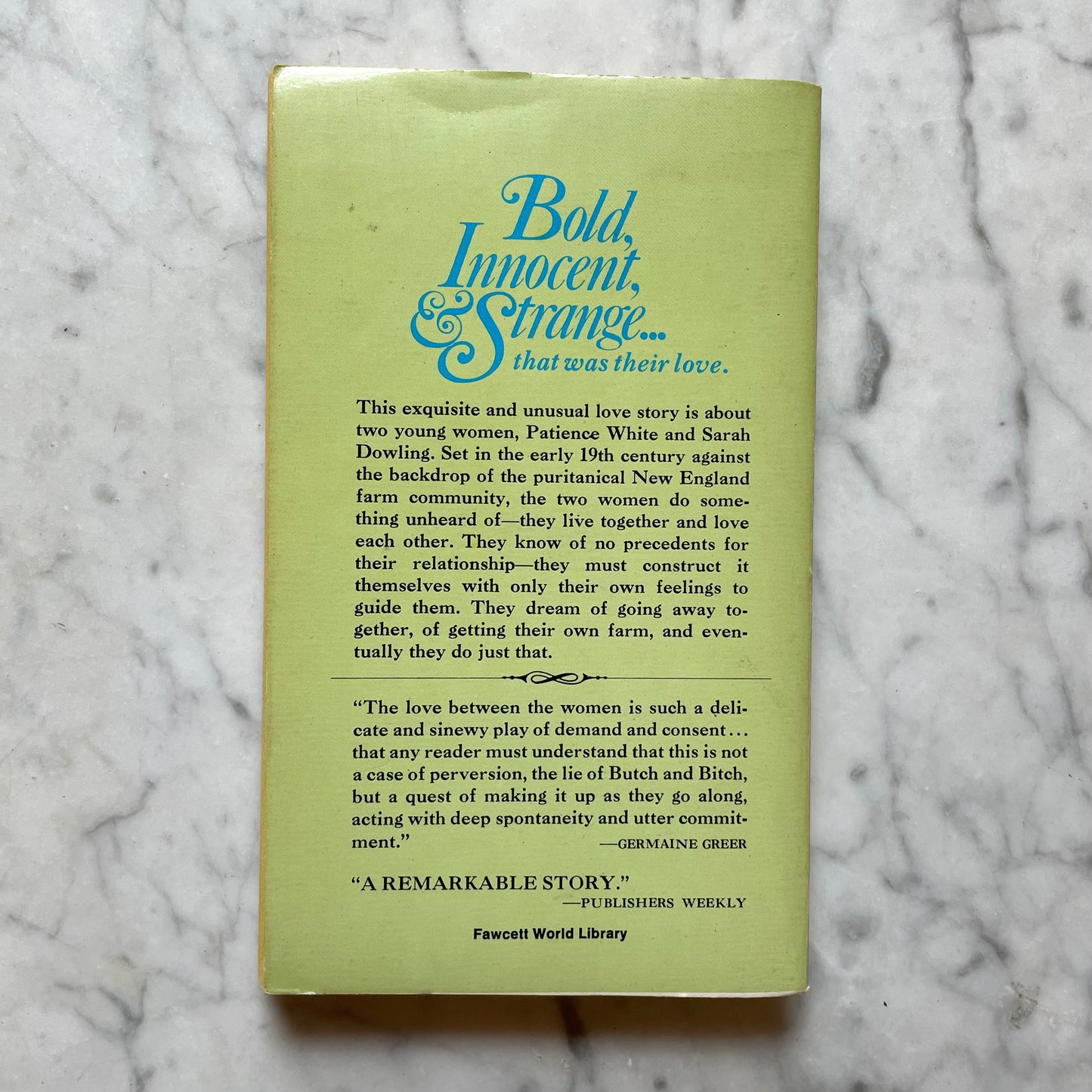 Patience & Sarah | Lesbian Fiction by Isabel Miller