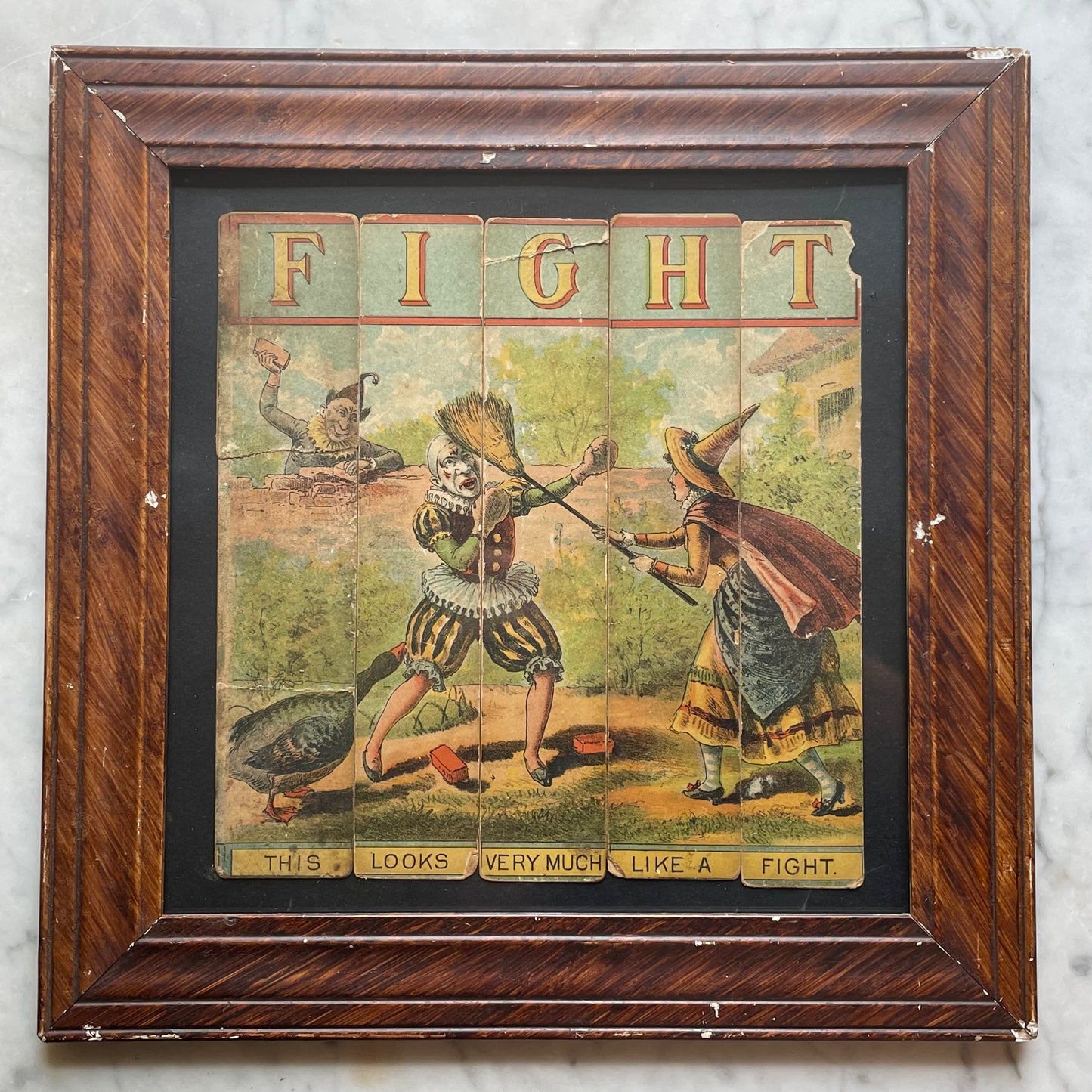 Victorian Witch Lithograph Puzzle Framed