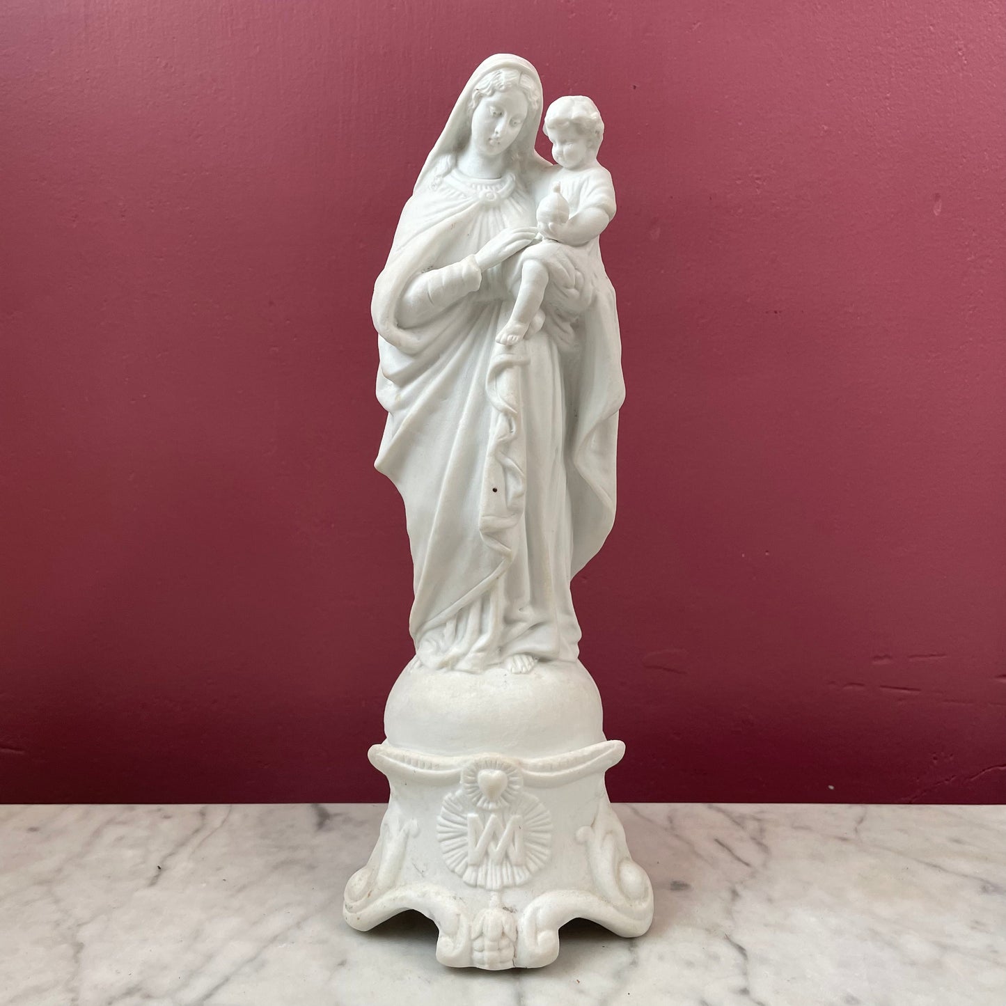 Antique Parian Statue of Mary