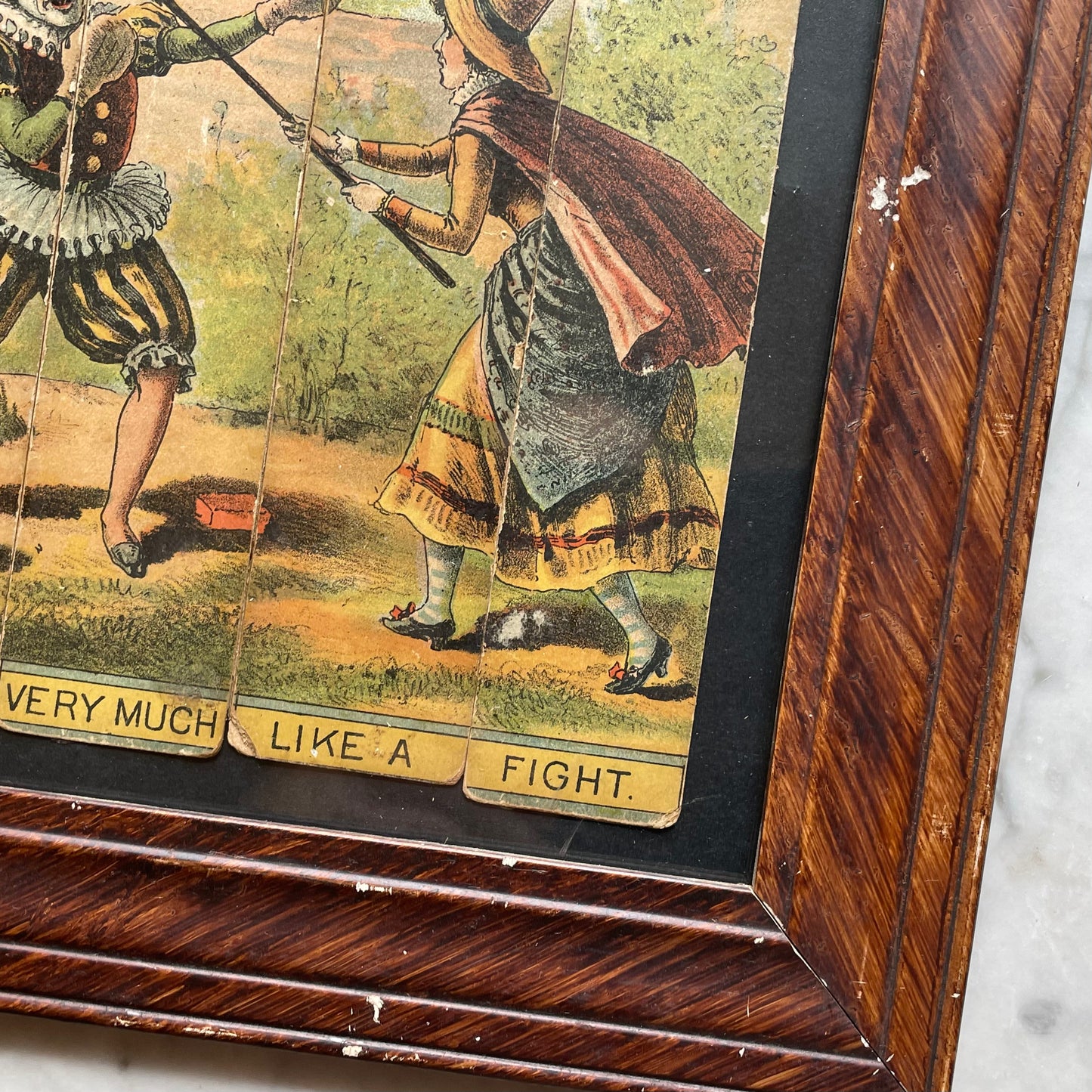 Victorian Witch Lithograph Puzzle Framed