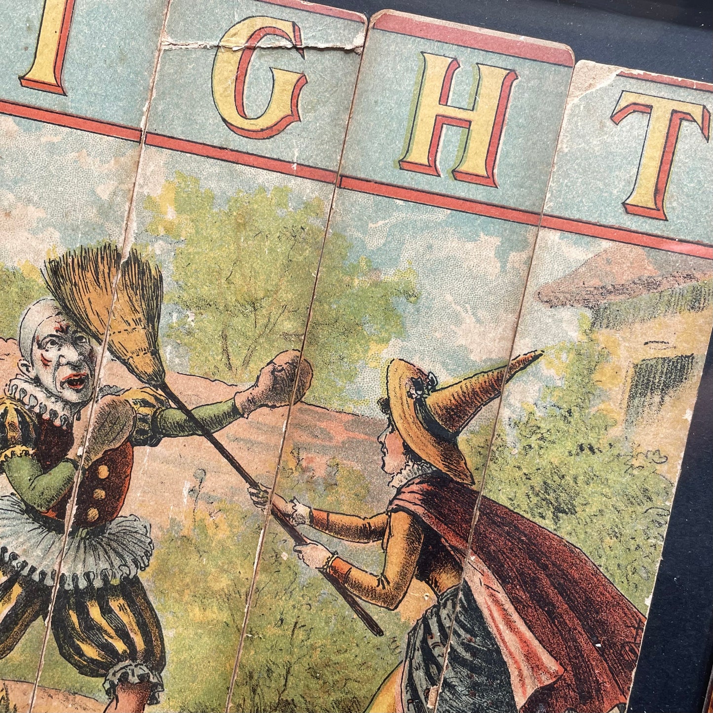 Victorian Witch Lithograph Puzzle Framed