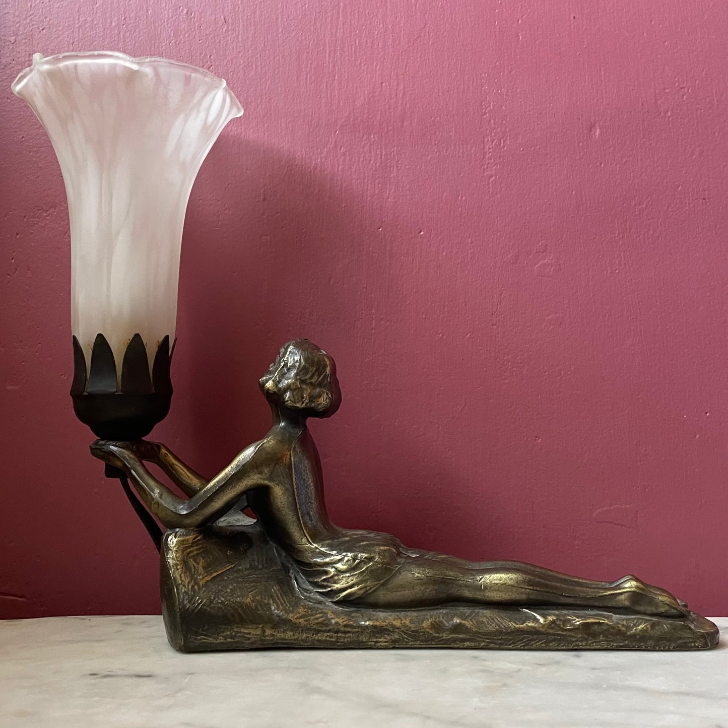 Art Deco Figural Lamp from Chandler