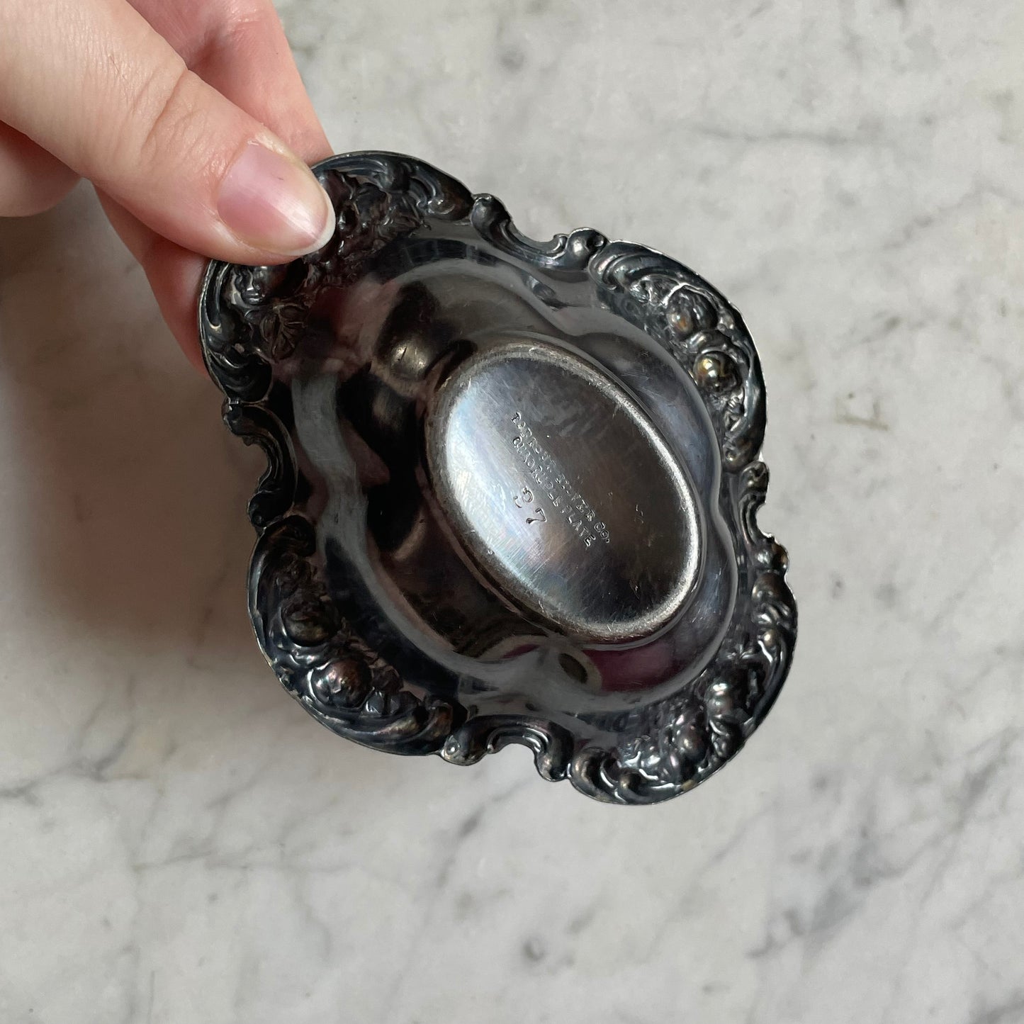 Antique Silverplated Ashtray