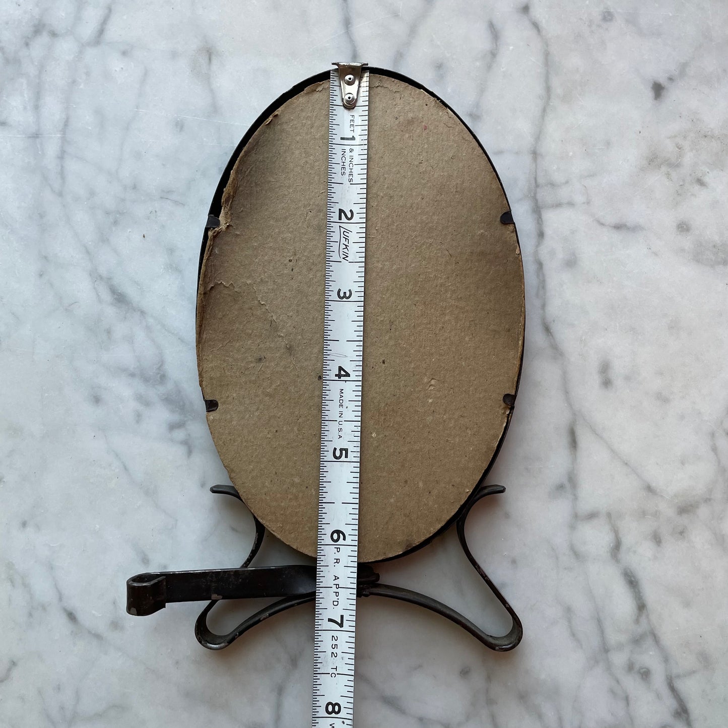 Antique Nun Photo in Oval Frame with Pressed Flowers
