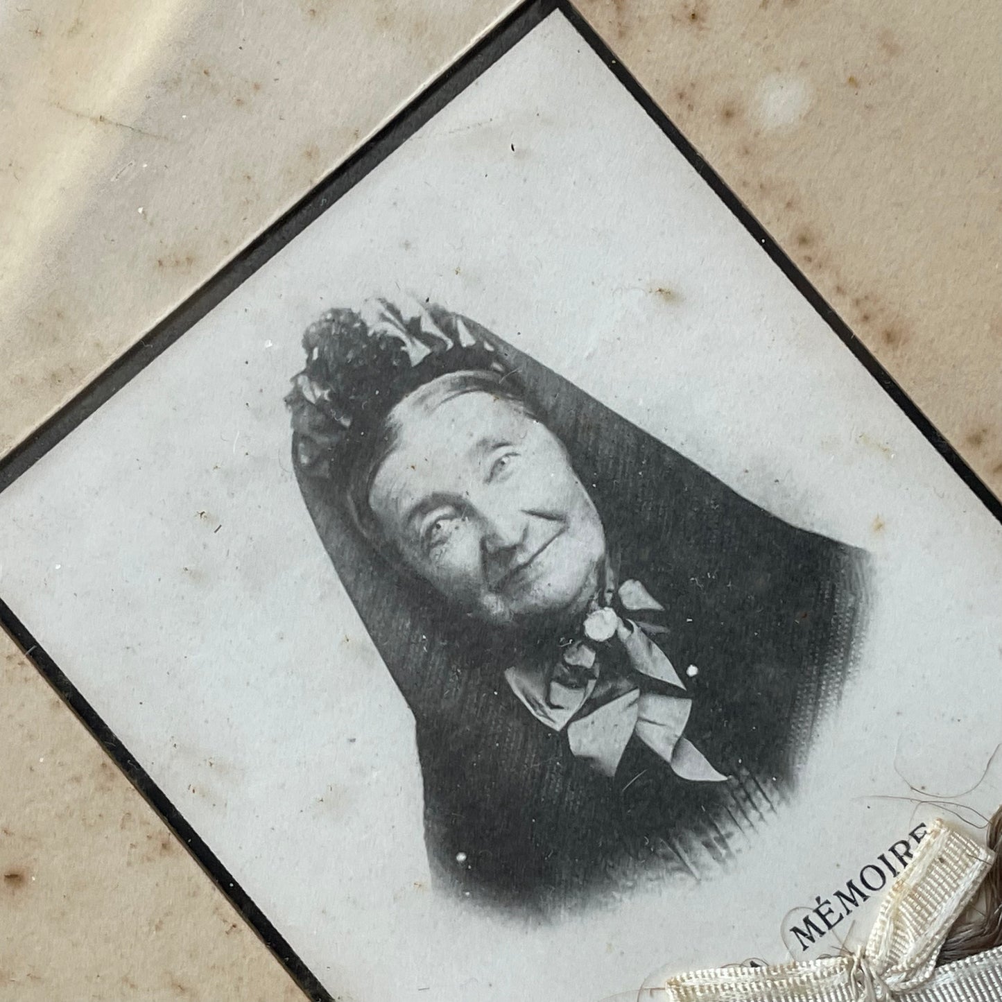 Antique Memorial for Widow with Lock of Hair