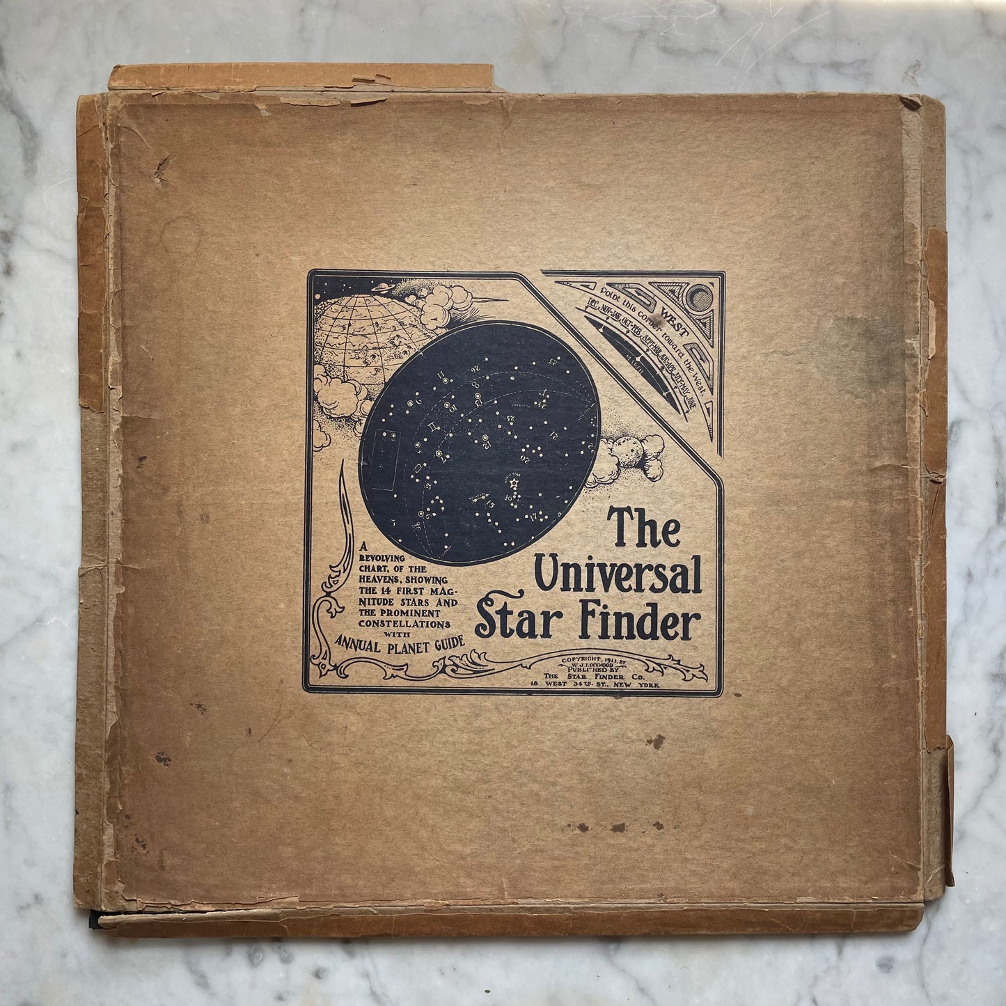 Universal Star Finder, Antique Planisphere, 1911