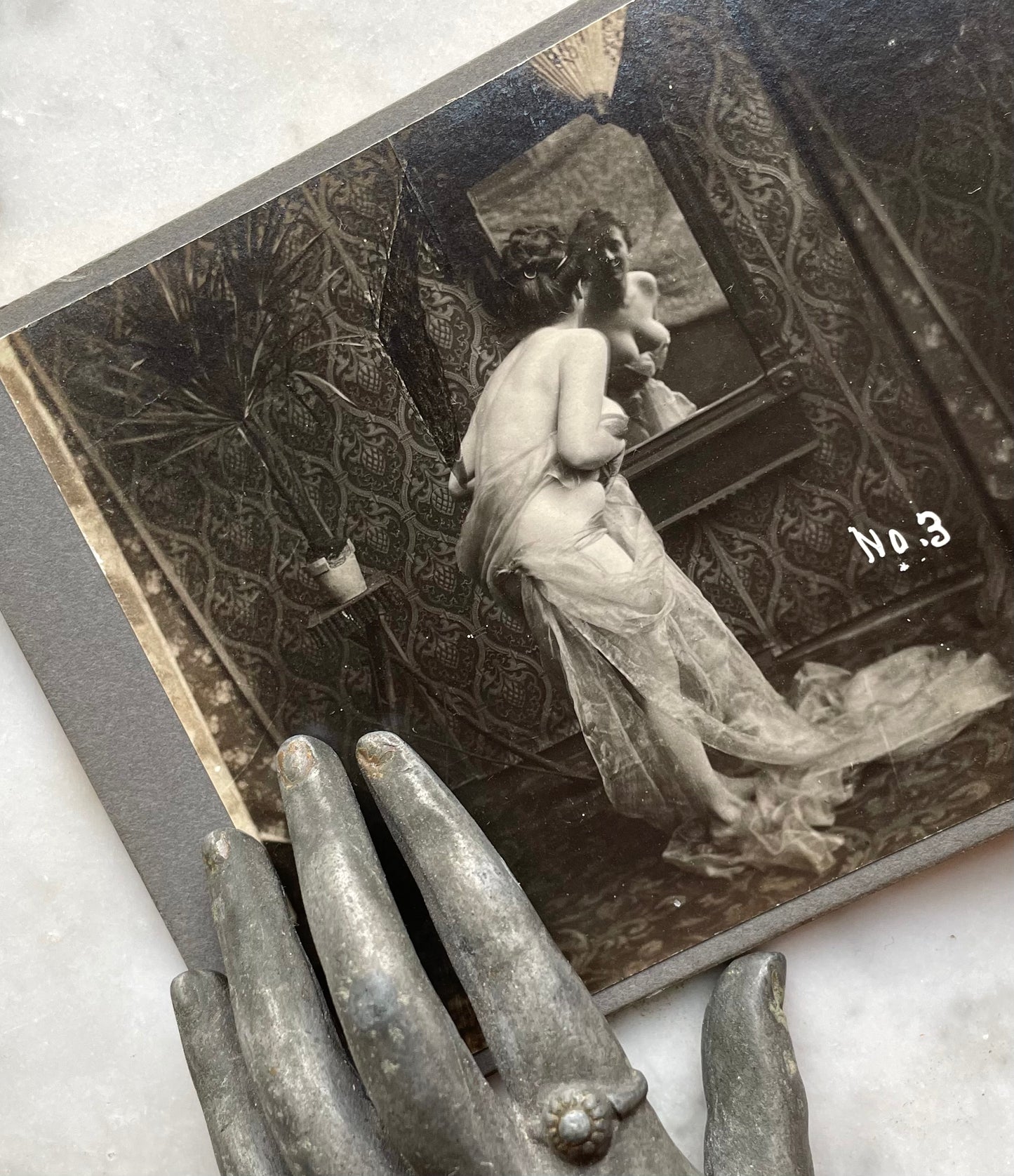 Antique Nude Stereocard Photo