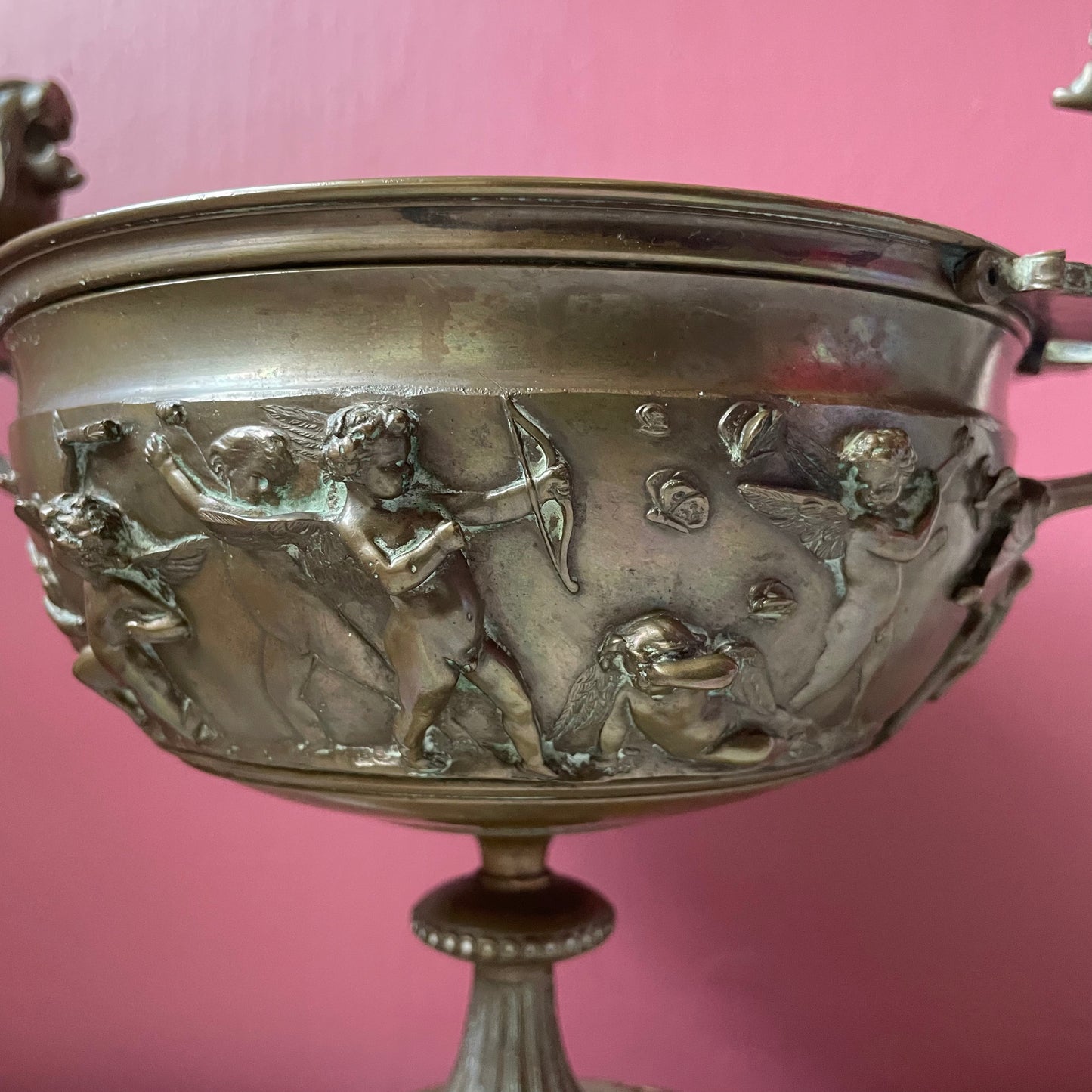 Vintage Brass Baroque Revival Compote