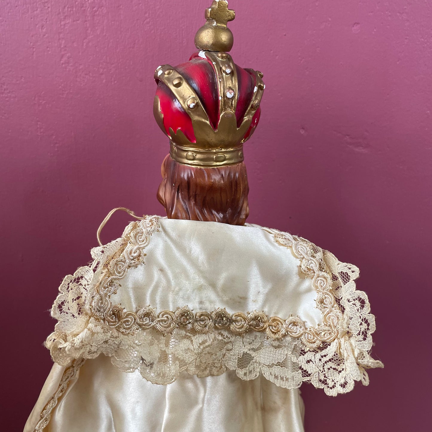 Vintage Infant of Prague Chalkware Statue