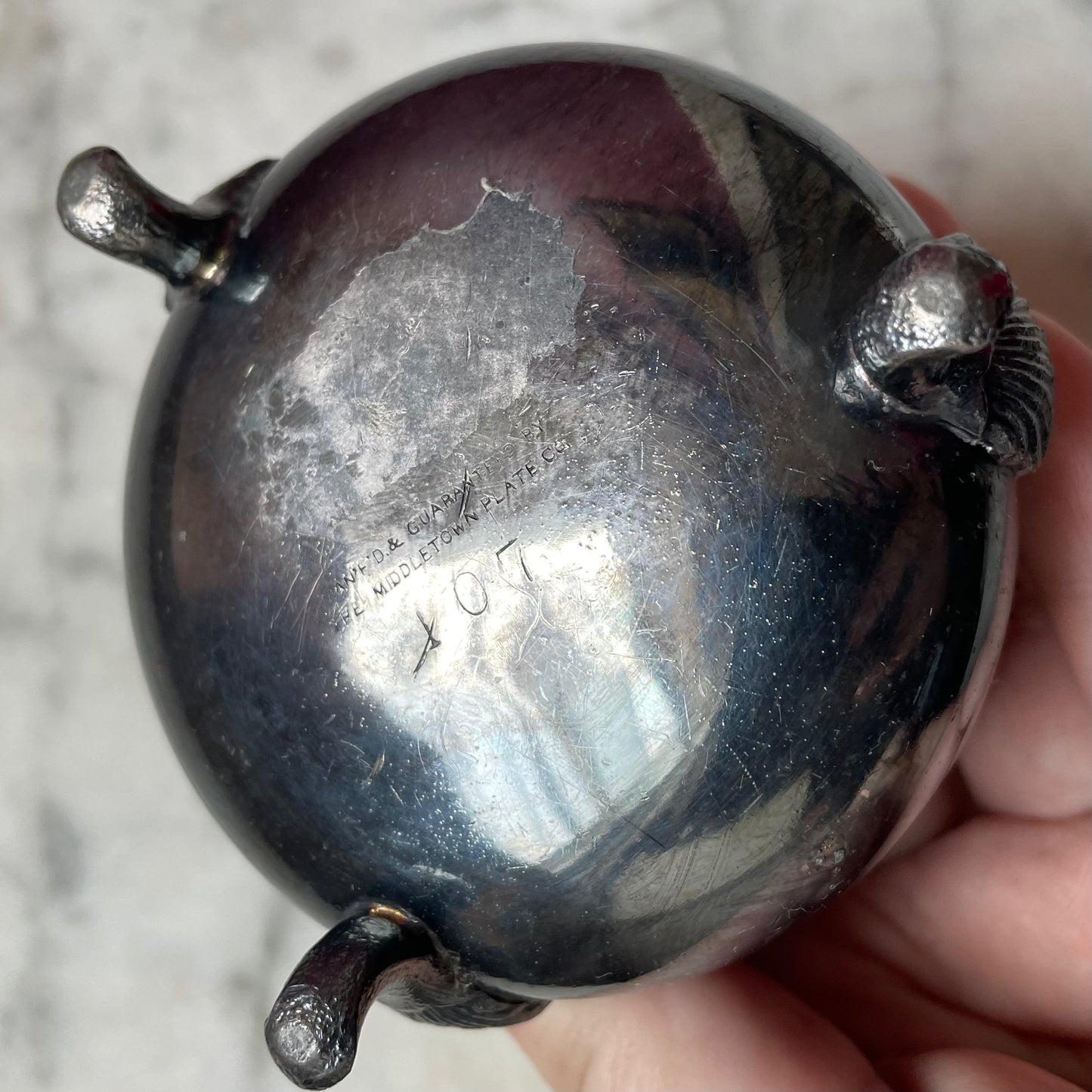 Antique Cauldron Shaped Salt Cellar