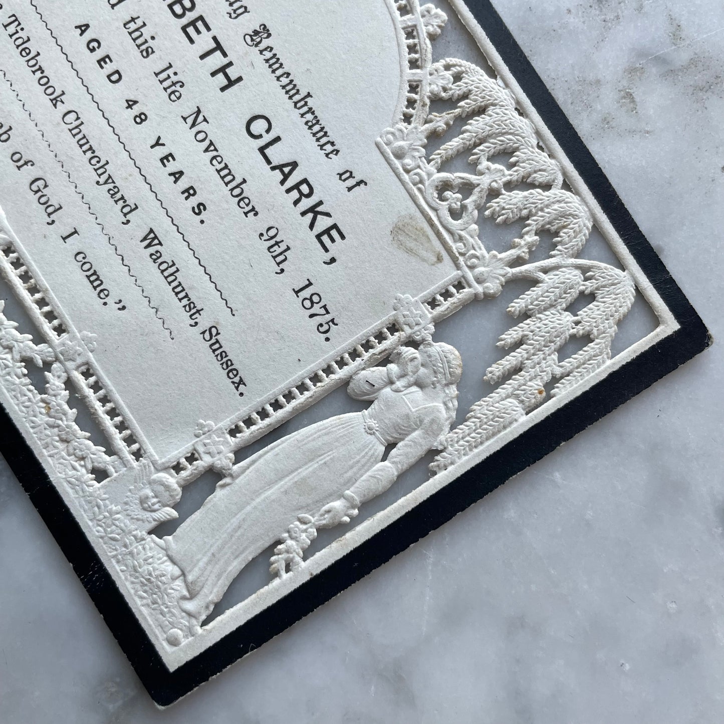 Victorian Die Cut & Embossed Memorial