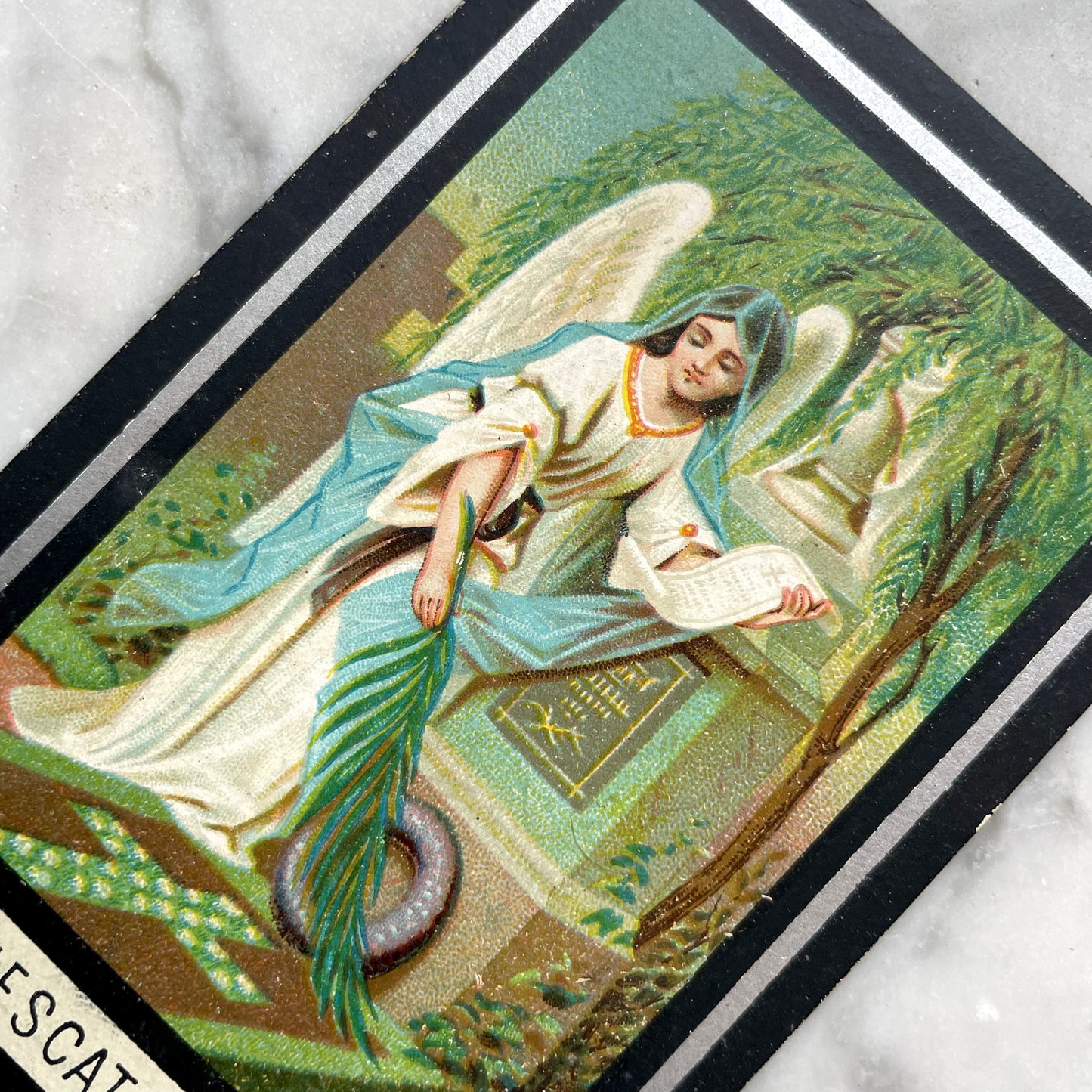 Antique Lithograph Mourning Card, 1913