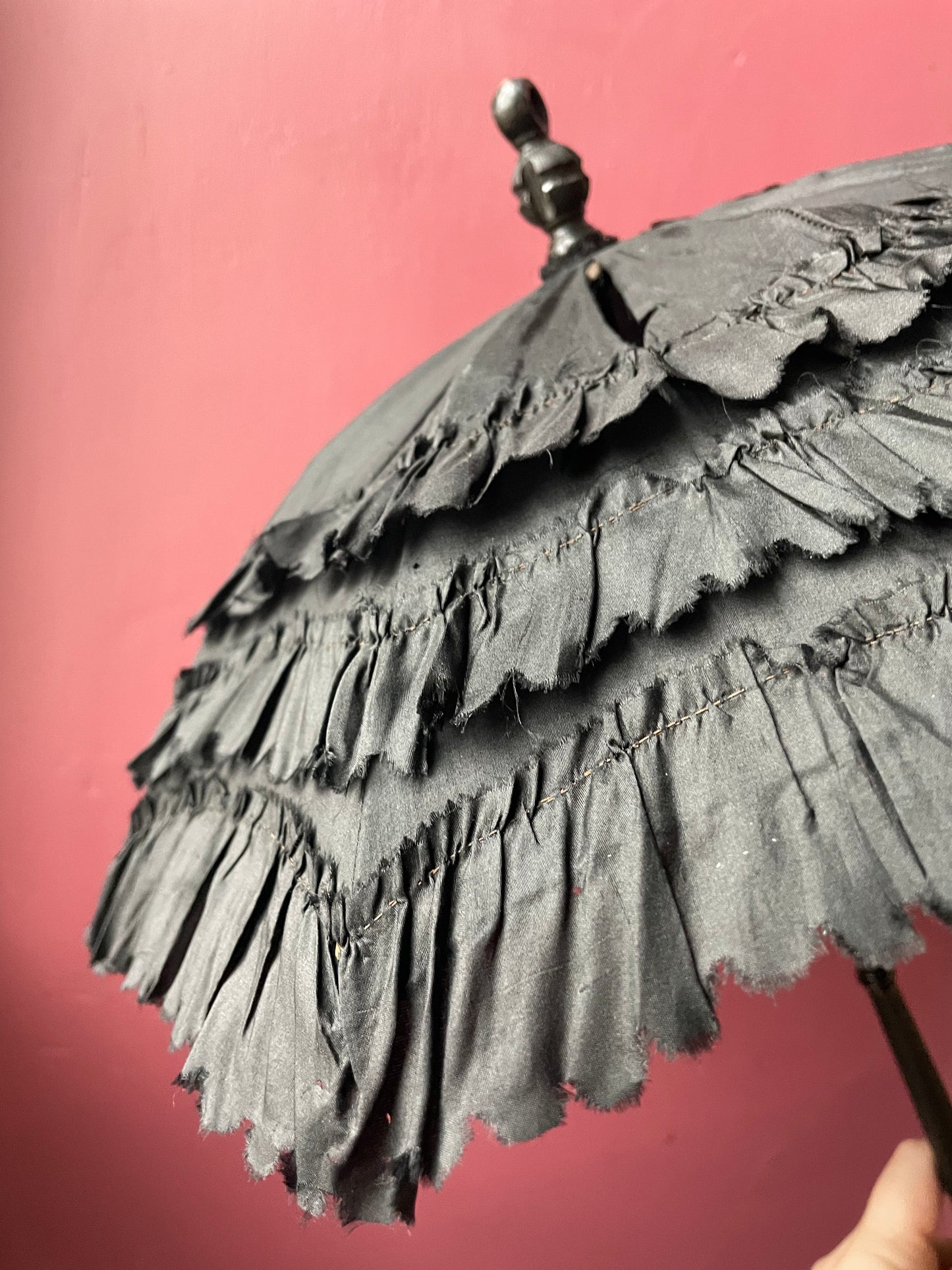 Victorian Black Silk Child’s Parasol