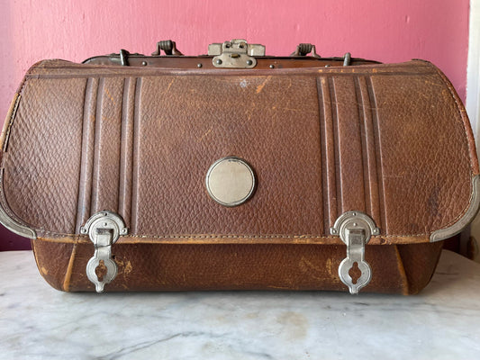 Antique Brown Leather Travel Bag
