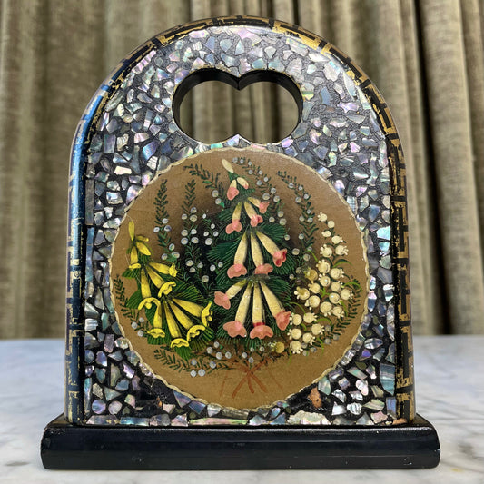 Victorian Mother of Pearl Inlaid Book Rack