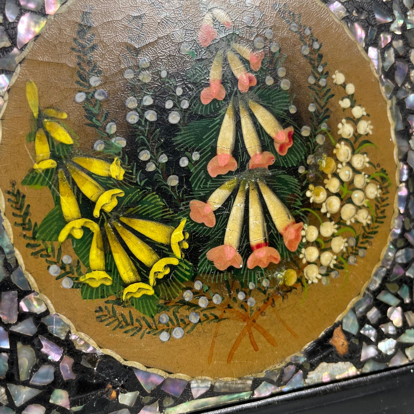 Victorian Mother of Pearl Inlaid Book Rack