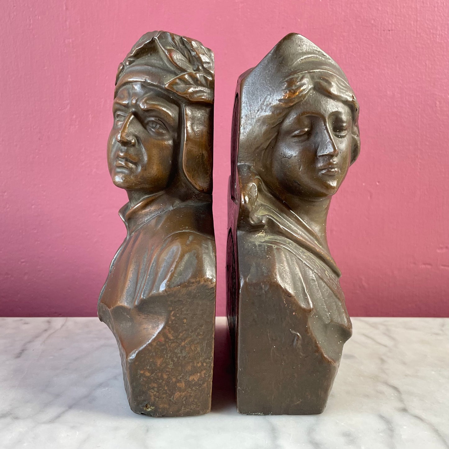 Dante & Beatrice Bookends
