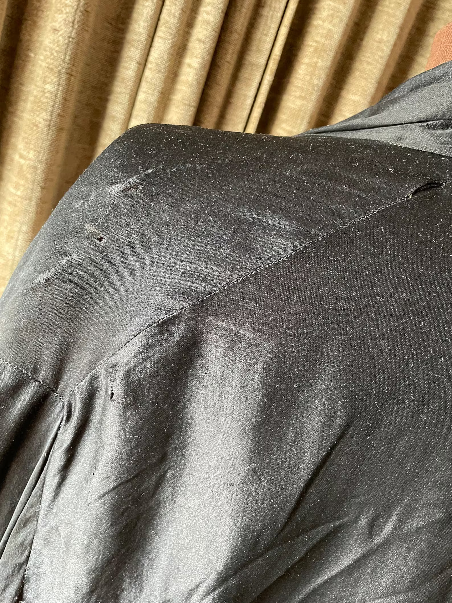 Antique Black Silk Embroidered Reversible Jacket