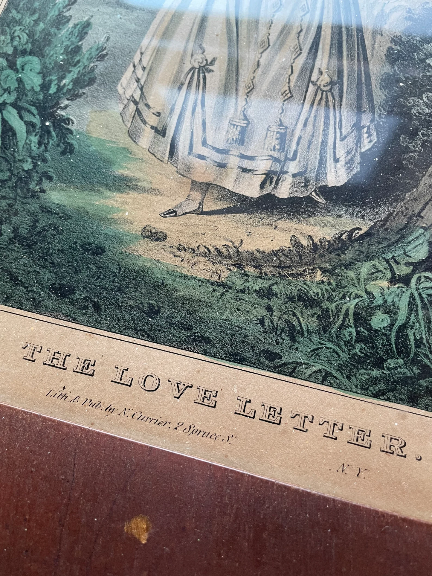 The Love Letter - Antique Currier & Ives Print
