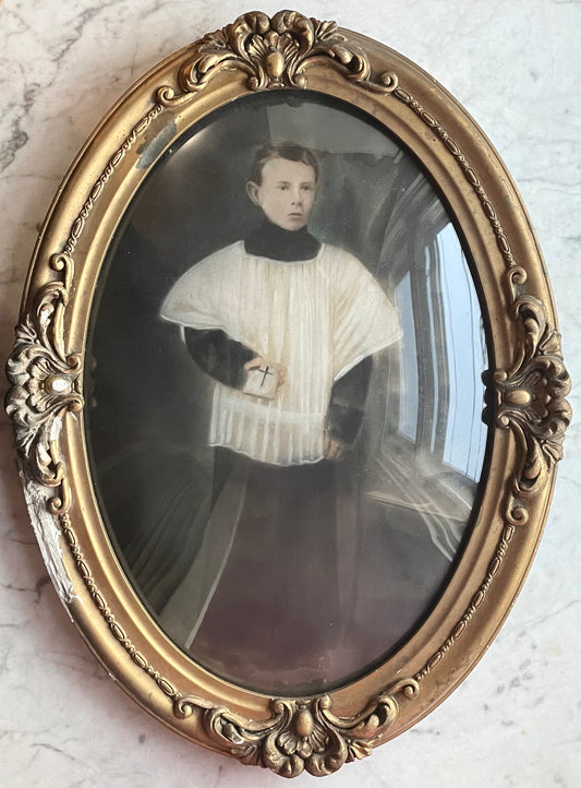 Antique Solar Enlargement of an Altar Boy