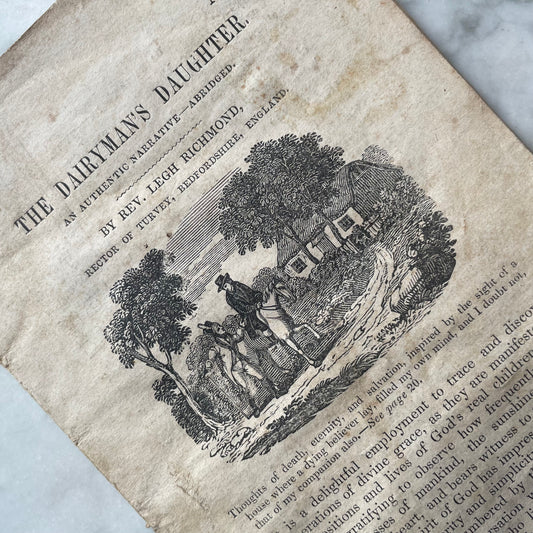 Victorian Mourning Chapbook | The Dairyman’s Daughter
