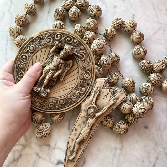 Antique St. Michael Wall Rosary