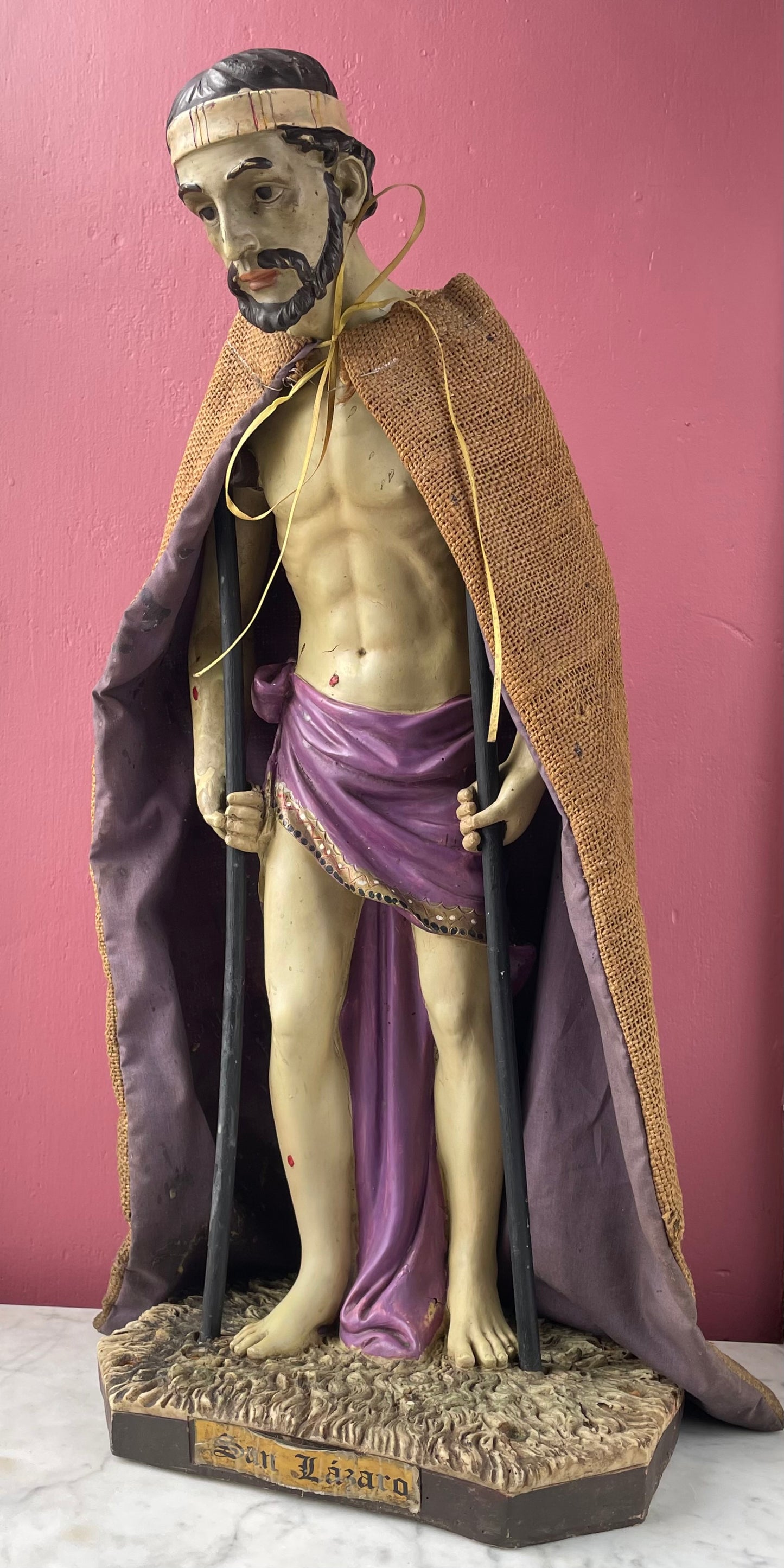 Antique Lazarus Santos Statue
