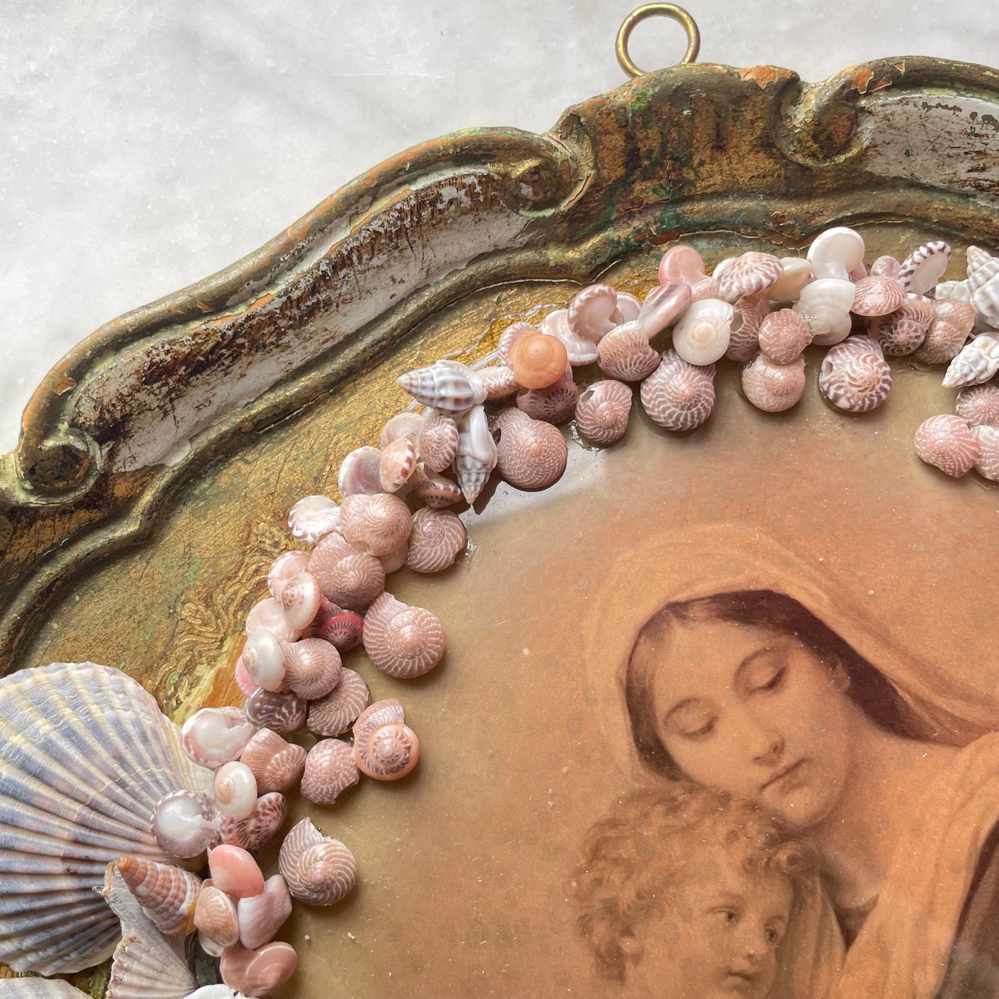Stella Maris | Vintage Madonna Assemblage with Seashells