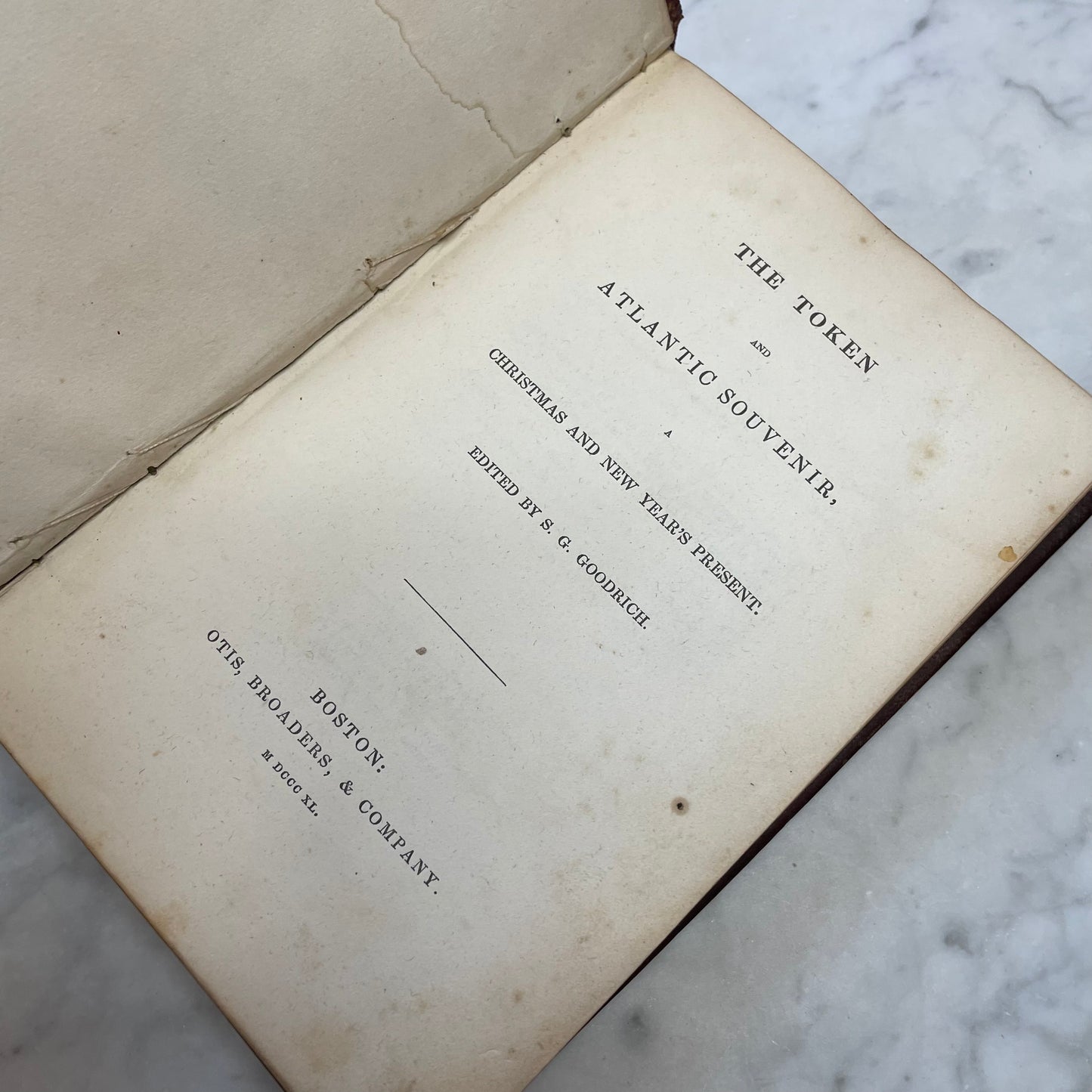 The Token & Atlantic Souvenir, 1840 | Victorian Leatherbound Gift Book