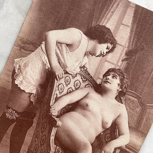 Antique Sapphic Erotic Postcard