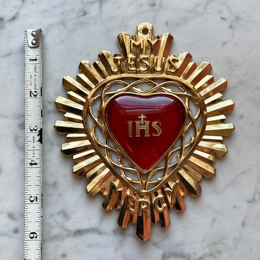 Vintage Sacred Heart Window Hanger