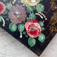 Victorian Floral Painted Box with Mother of Pearl