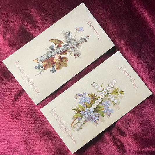 Floral Crosses | Victorian Religious Cards