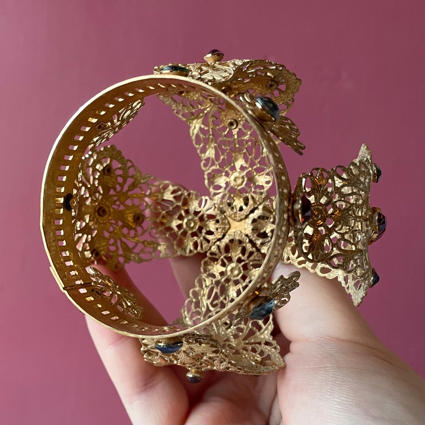 Vintage Jeweled Santos Crown